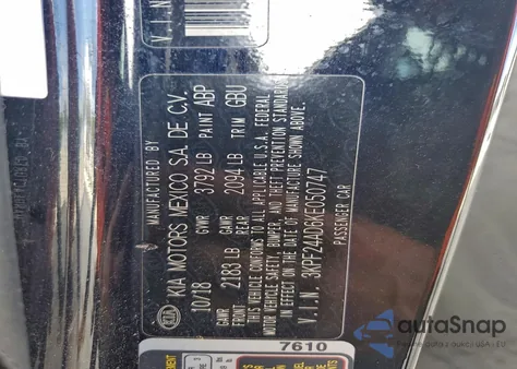 2019 Kia Forte Fe from USA, damaged, VIN 3KPF24AD6KE050747